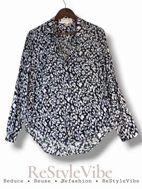 CLOTH & STONE ANTHROPOLOGIE Women’s Size S Shirt Button Front Long Sleeve Rayon